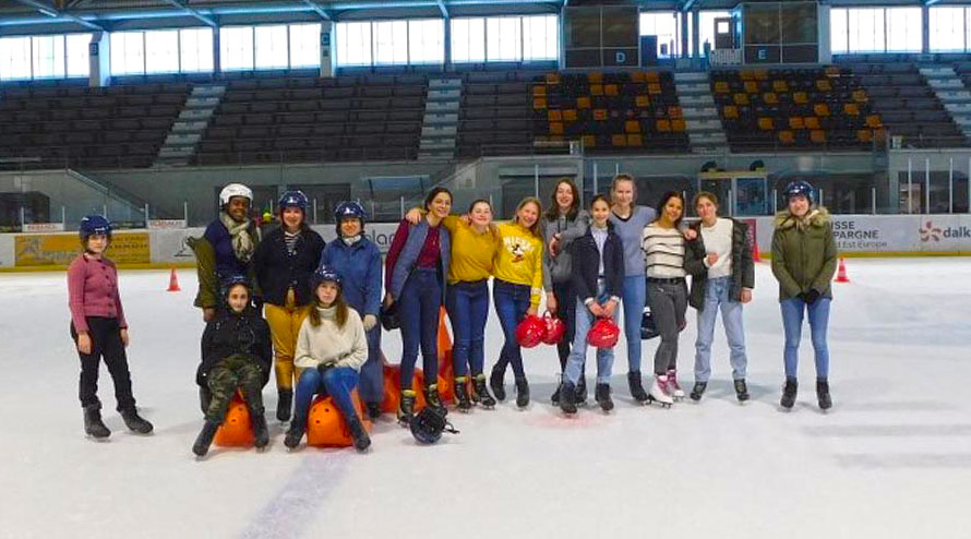 Sortie de classe à la patinoire spinalienne