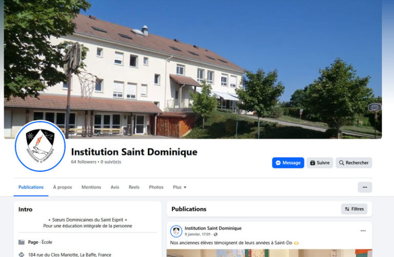 Lire la suite à propos de l’article Pages de réseaux sociaux de l&rsquo;Institution Saint Dominique
